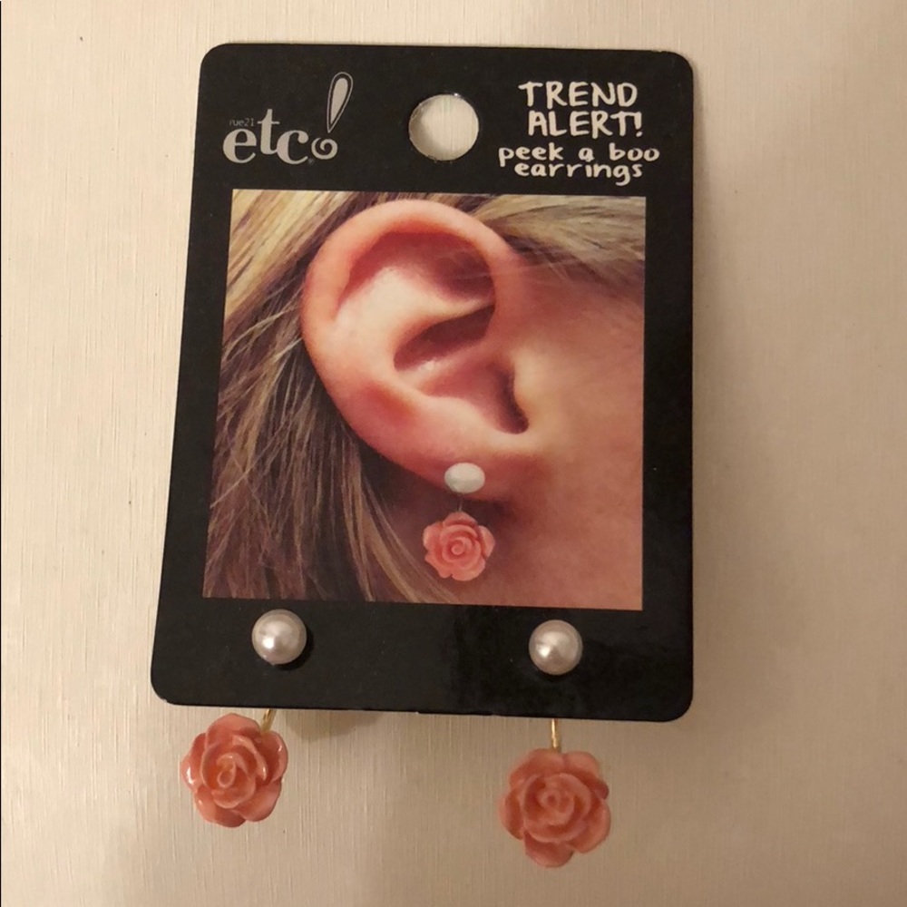Pearl/Rose Earrings